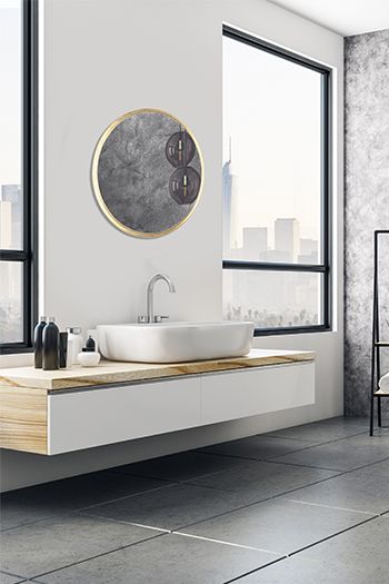 decorative round mirror/gold mirror for bathroom, living room, hallway and entryway/modern and contemporary mirror decor 