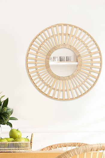 handmade rattan mirror/round circle mirror for wall/Bathroom decor/Hallway/Bedroom/Living room