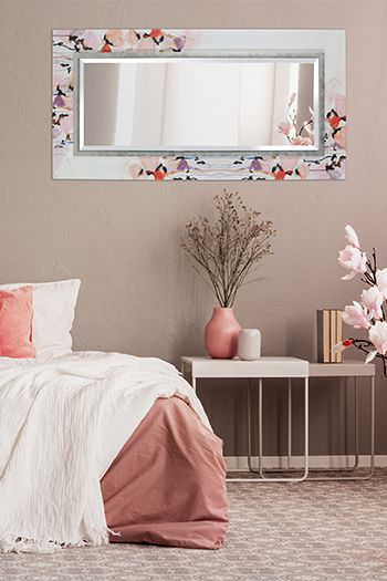 Rectangle mirror, decorative rectangular framed mirror for bathroom, living room, hallway and entryway. 