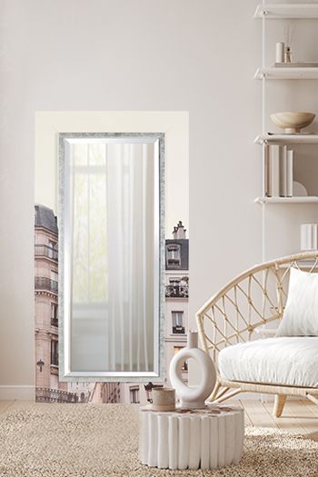 Rectangle mirror, decorative rectangular framed mirror for bathroom, living room, hallway and entryway. 