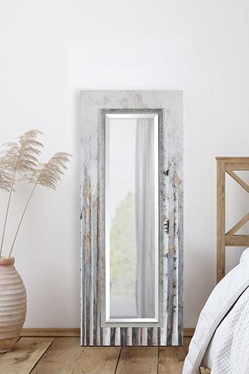 Rectangle mirror, decorative rectangular framed mirror for bathroom, living room, hallway and entryway. 